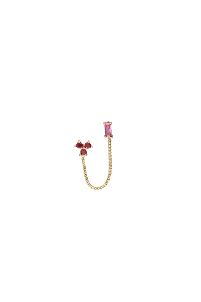 Stud roze met chain